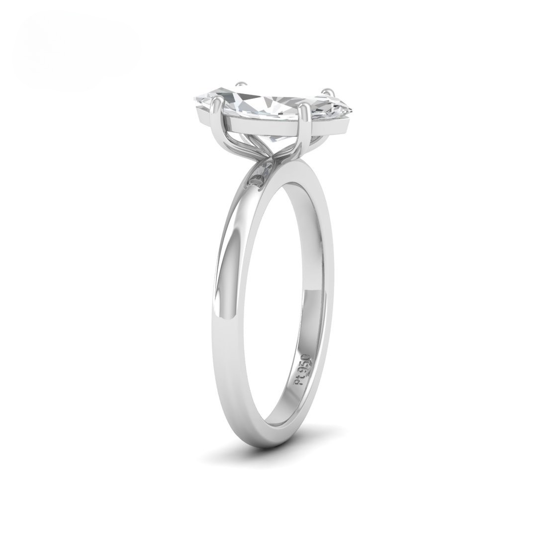 Anaya Solitaire Heart Cut With Diamond Engagement Ring