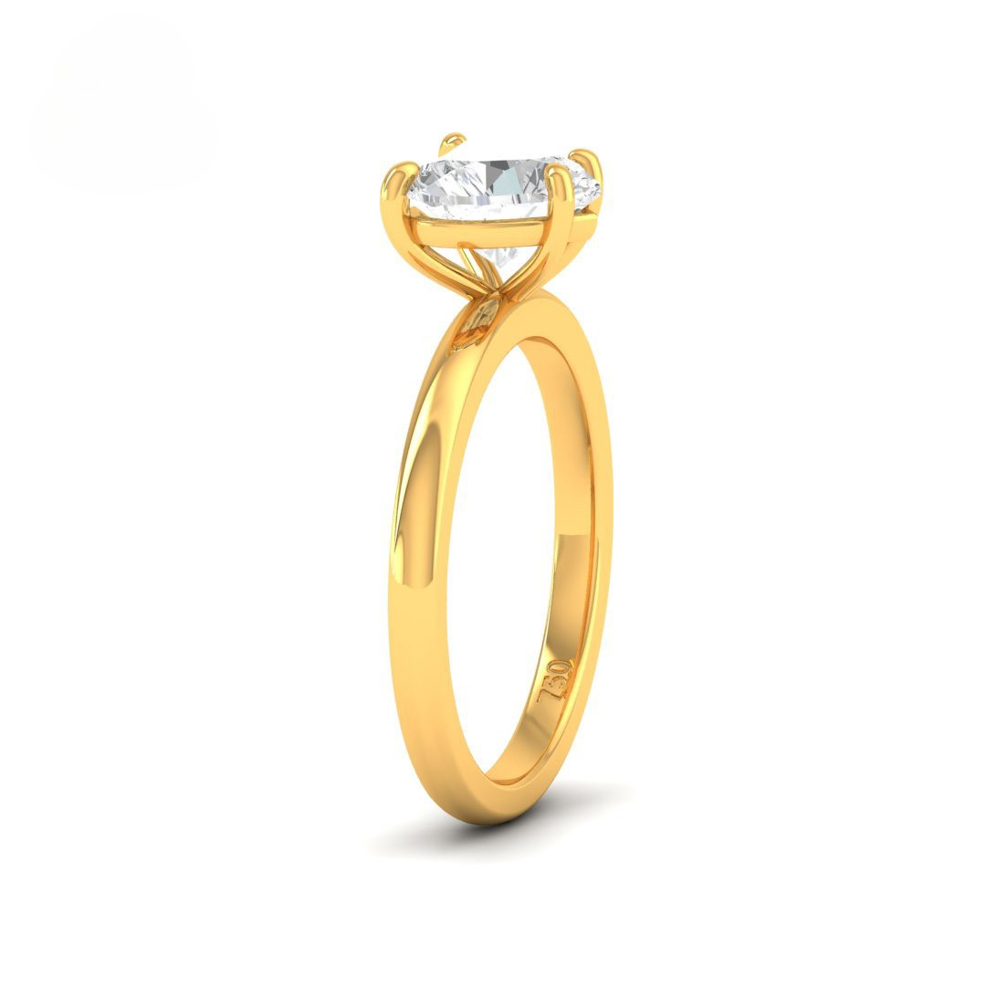 Anaya Solitaire Heart Cut With Diamond Engagement Ring