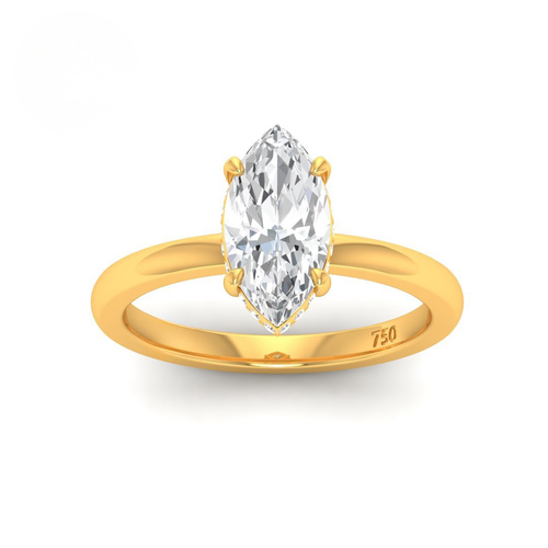 Load image 1 in gallery view. Kiara Marquise Cut Diamond With Hidden Halo Engagement Ring