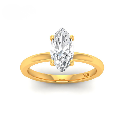 Load image 1 in gallery view. Anaya Solitaire Marquise Cut With Diamond Engagement Ring
