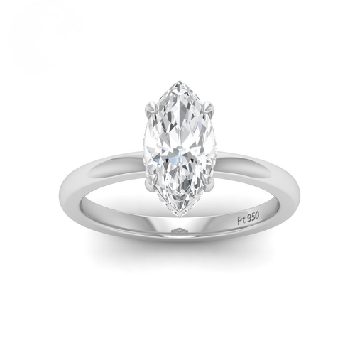Load image 1 in gallery view. Kiara Marquise Cut Diamond With Hidden Halo Engagement Ring