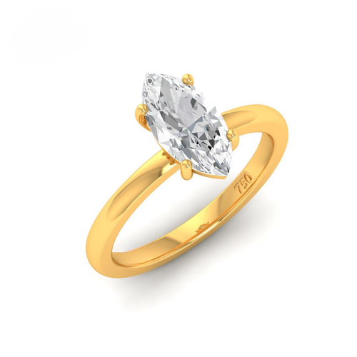 Load image 1 in gallery view. Anaya Solitaire Marquise Cut With Diamond Engagement Ring