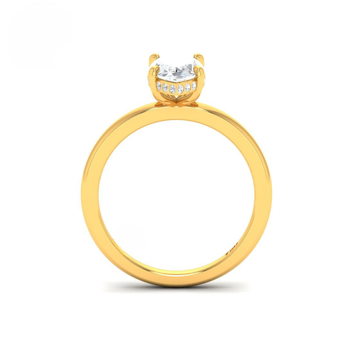 Load image 1 in gallery view. Kiara Marquise Cut Diamond With Hidden Halo Engagement Ring