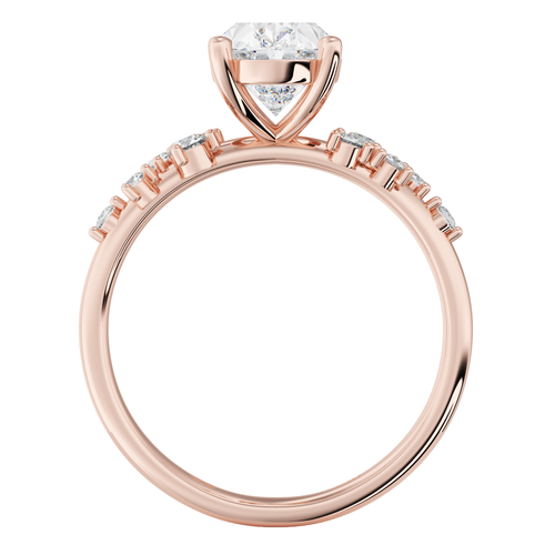 Load image 1 in gallery view. Calliope Étoile Oval Cut Diamond Band