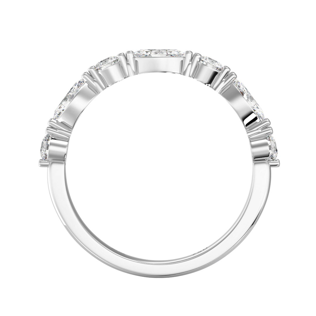Cassandra 2 Stone Diamond Wedding Band