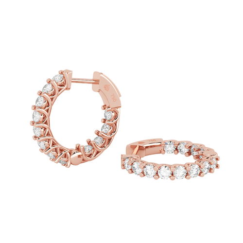 Load image 1 in gallery view. Séverine Inversion Diamond Earrings