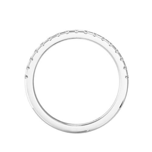 Load image 1 in gallery view. Delphine Round Brilliant Cut Gold Diamond Wedding Band