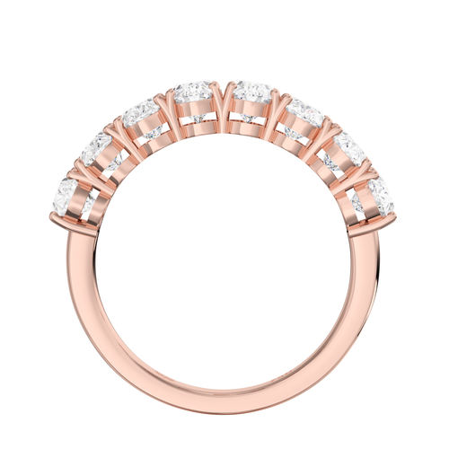 Load image 1 in gallery view. Sandrine Oval Cut Diamond Half Wedding Band