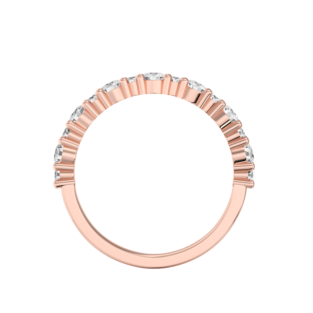 Luminara Round Brilliant Cut Diamond Wedding Band