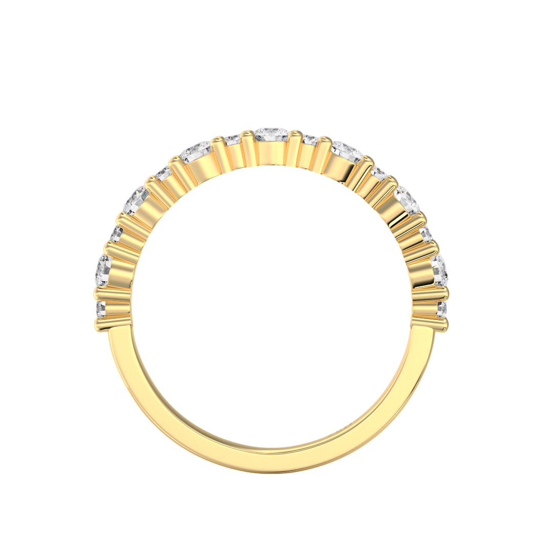 Luminara Round Brilliant Cut Diamond Wedding Band