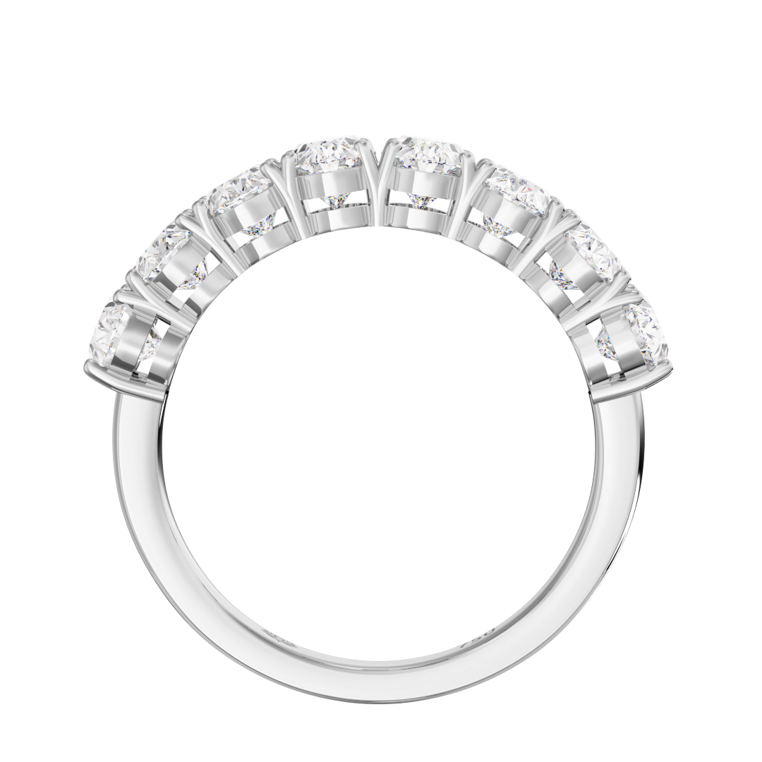 Sandrine Oval Cut Diamond Half Wedding Band
