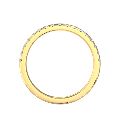 Load image 1 in gallery view. Delphine Round Brilliant Cut Gold Diamond Wedding Band