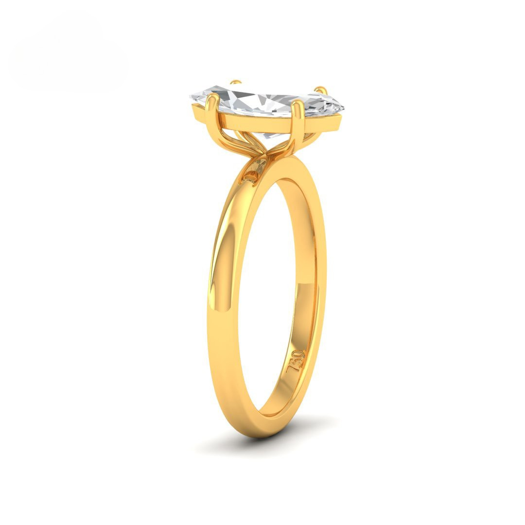 Anaya Solitaire Marquise Cut With Diamond Engagement Ring