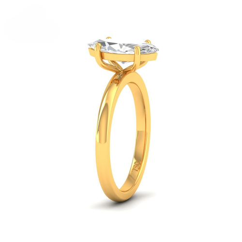 Load image 1 in gallery view. Anaya Solitaire Marquise Cut With Diamond Engagement Ring