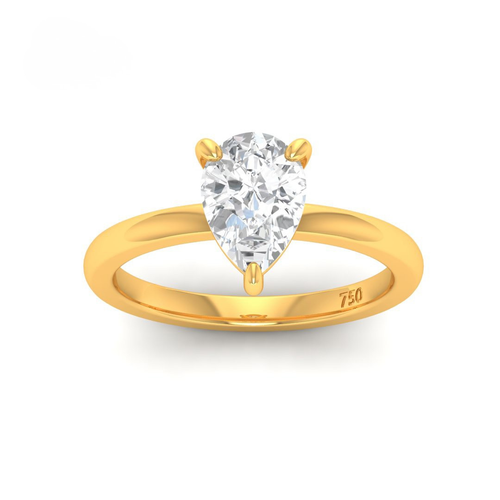 Load image 1 in gallery view. Anaya Solitaire Pear Cut With Diamond Engagement Ring