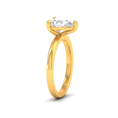 Load image 1 in gallery view. Anaya Solitaire Pear Cut With Diamond Engagement Ring