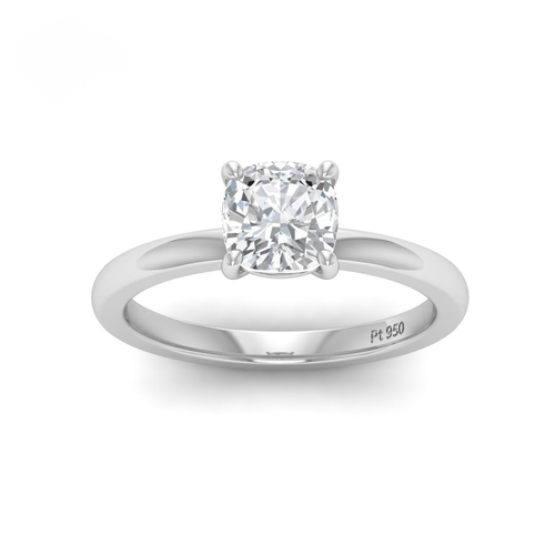 Load image 1 in gallery view. Anaya Solitaire Cushion Cut With Diamond Engagement Ring