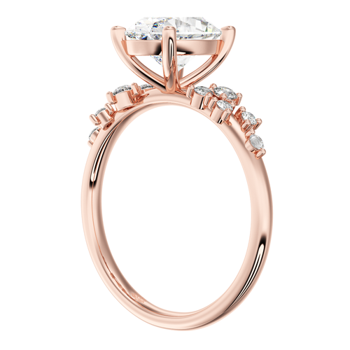 Load image 1 in gallery view. Calliope Étoile Oval Cut Diamond Band