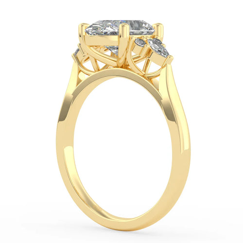Load image 1 in gallery view. Grandeur Oval Diamond Ring with Sparkling Accent Band