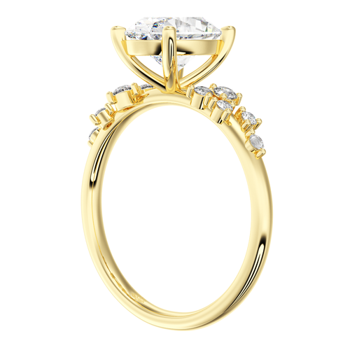 Load image 1 in gallery view. Calliope Étoile Oval Cut Diamond Band