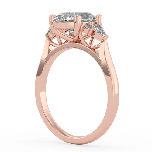 Load image 1 in gallery view. Grandeur Oval Diamond Ring with Sparkling Accent Band