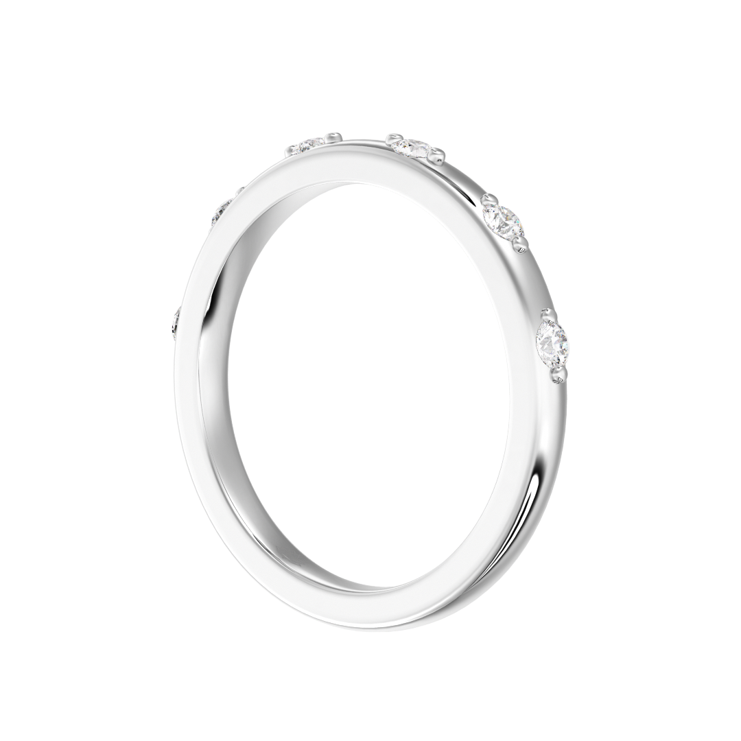 Serenity Round Spaced Diamond Band