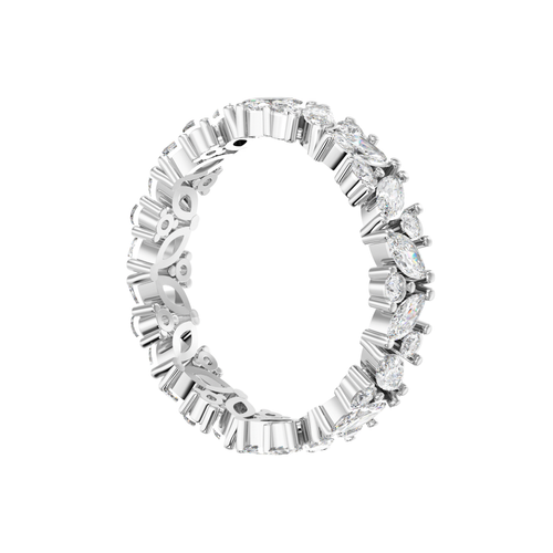 Load image 1 in gallery view. Béatrice Marquise & Round Cut Half Band