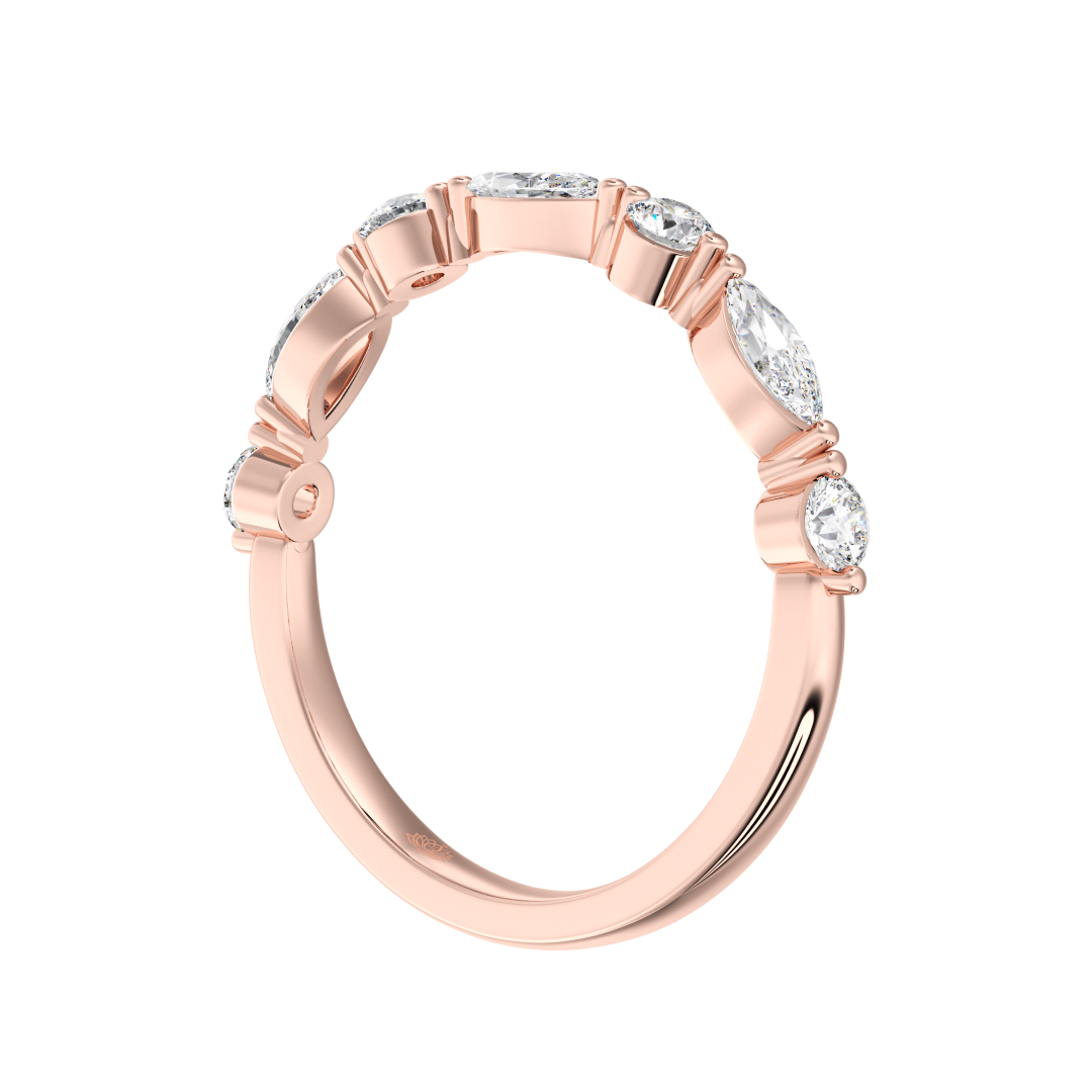 Cassandra 2 Stone Diamond Wedding Band