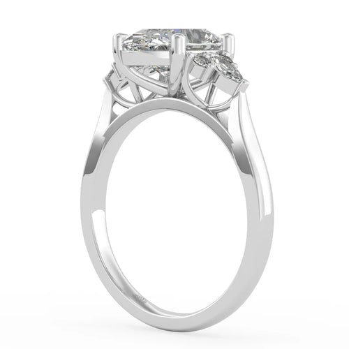 Load image 1 in gallery view. Grandeur Oval Diamond Ring with Sparkling Accent Band