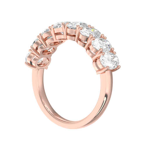 Load image 1 in gallery view. Sandrine Oval Cut Diamond Half Wedding Band