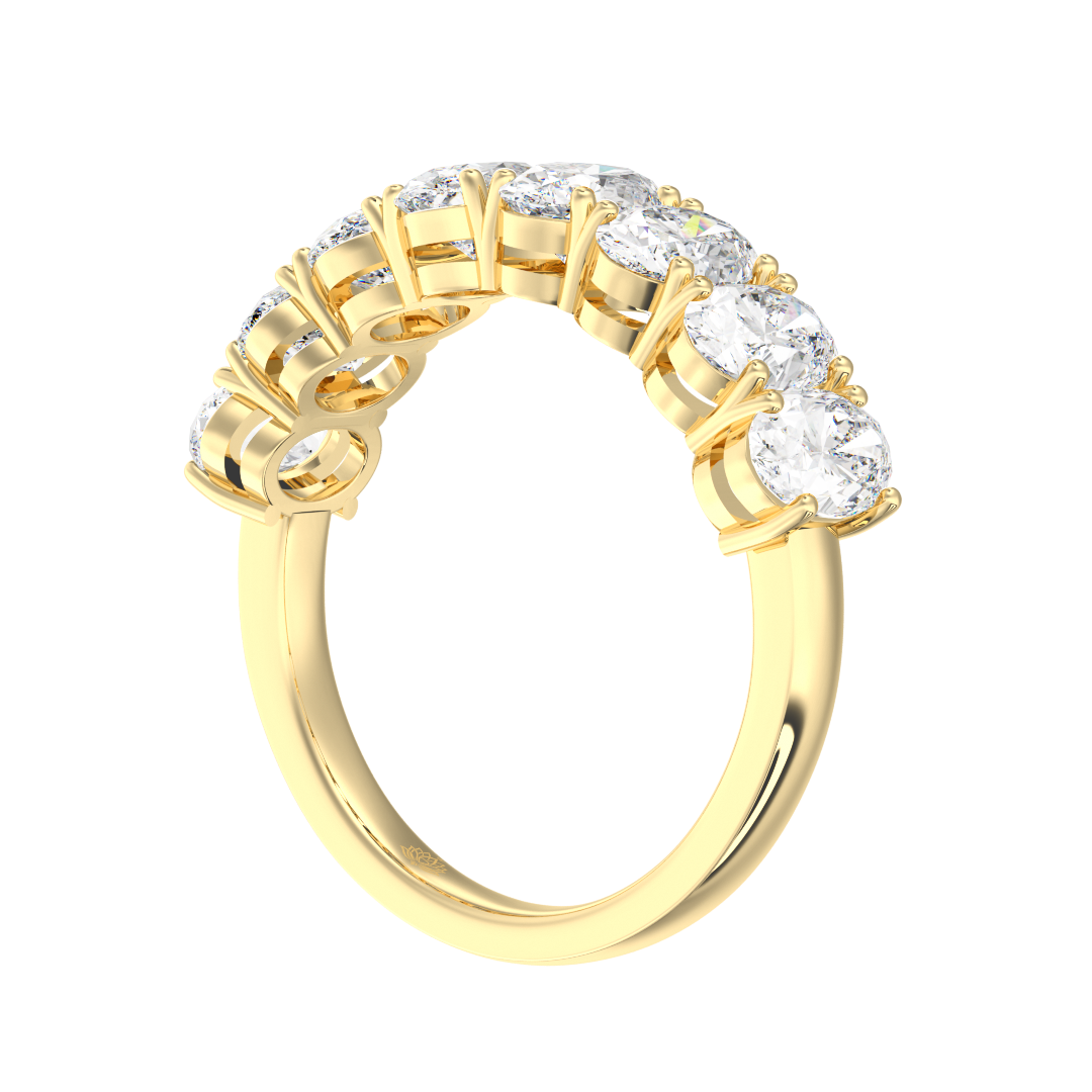 Sandrine Oval Cut Diamond Half Wedding Band