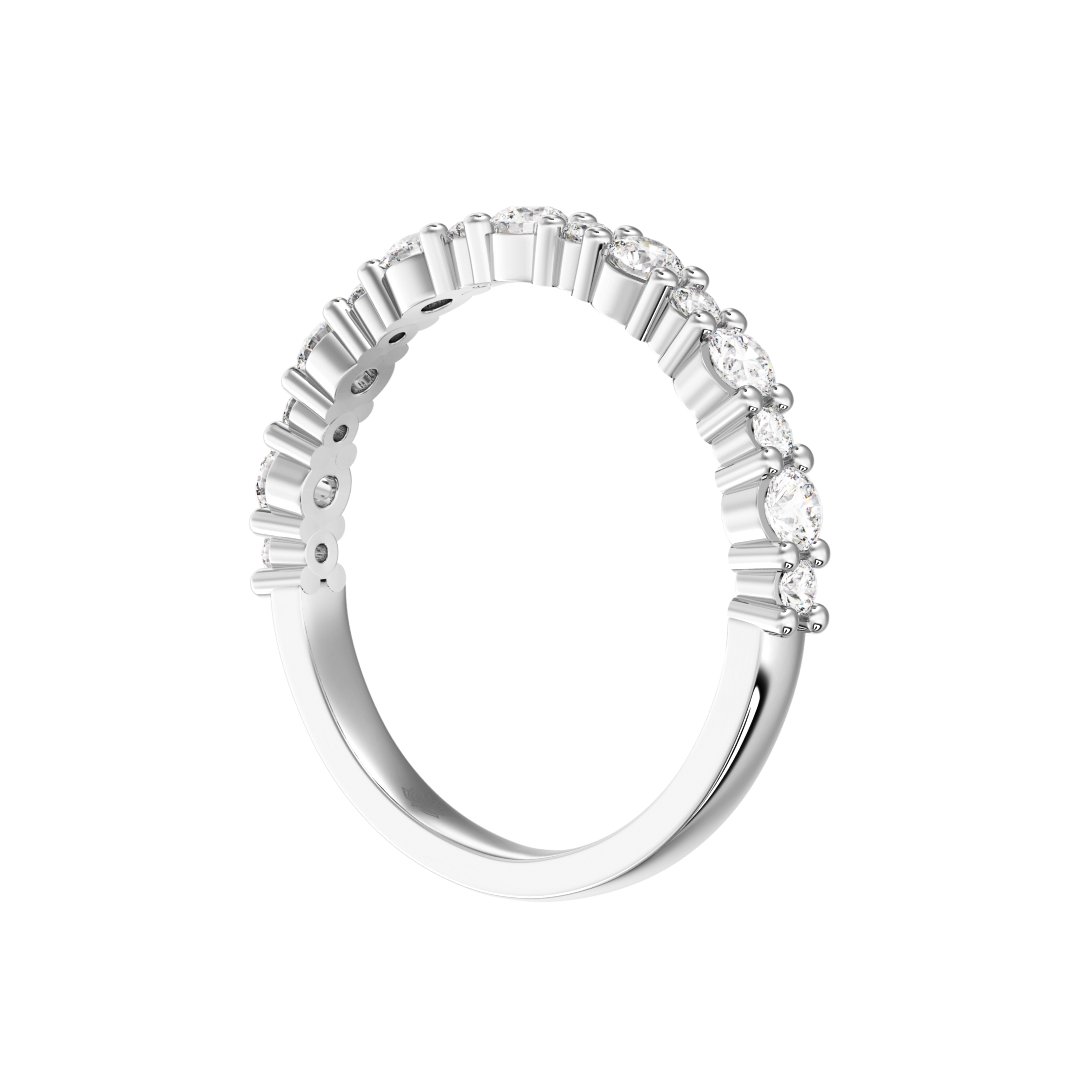 Luminara Round Brilliant Cut Diamond Wedding Band