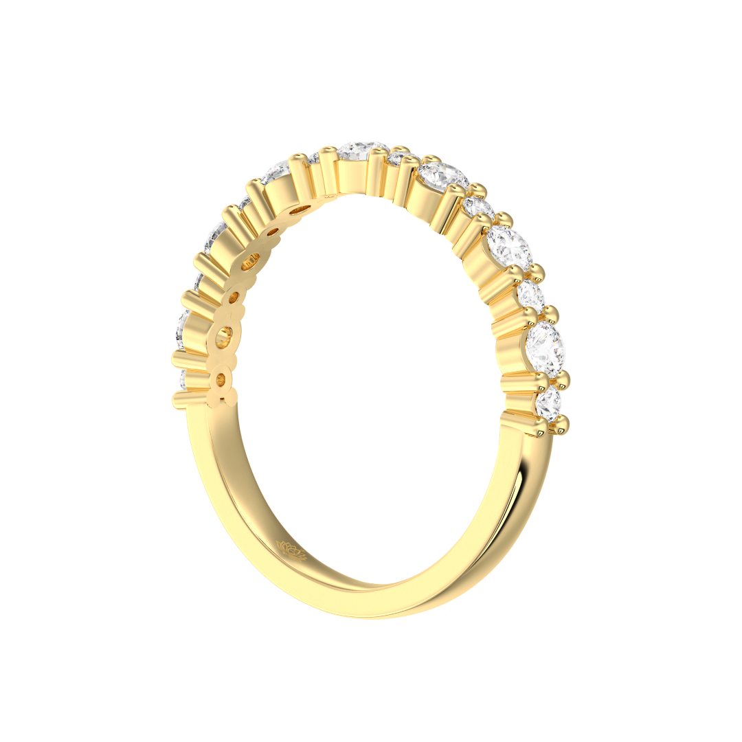 Luminara Round Brilliant Cut Diamond Wedding Band