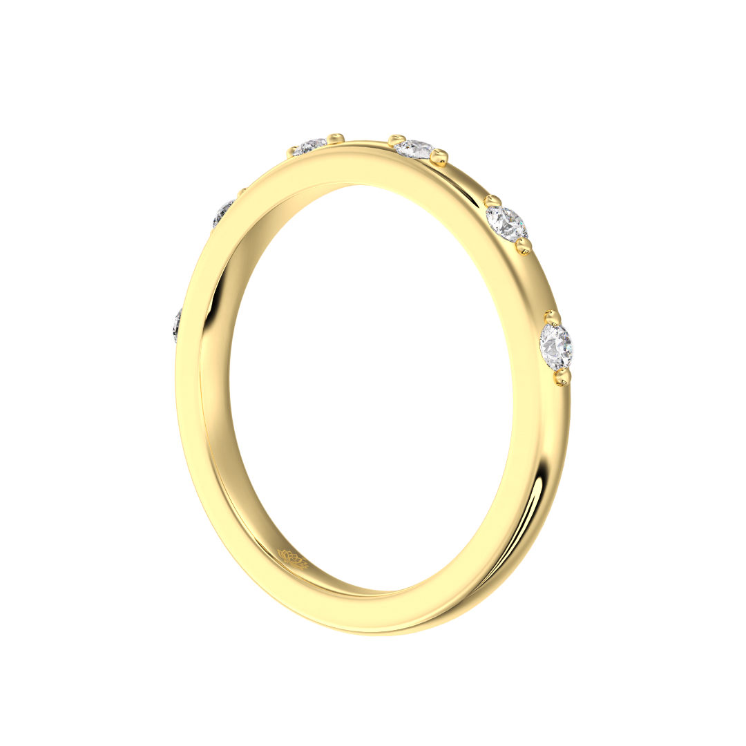 Serenity Round Spaced Diamond Band