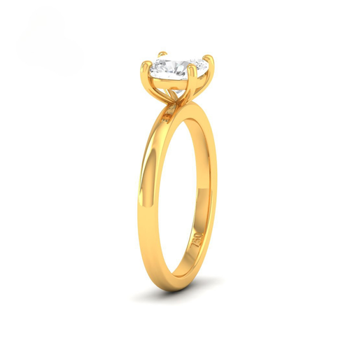 Load image 1 in gallery view. Anaya Solitaire Cushion Cut With Diamond Engagement Ring