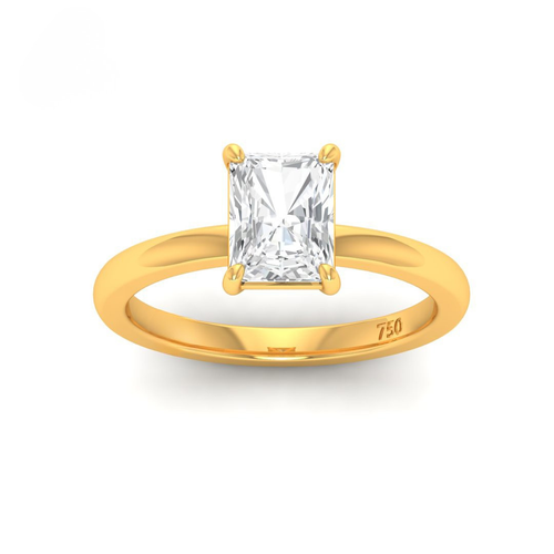 Load image 1 in gallery view. Anaya Solitaire Radiant Cut With Diamond Engagement Ring
