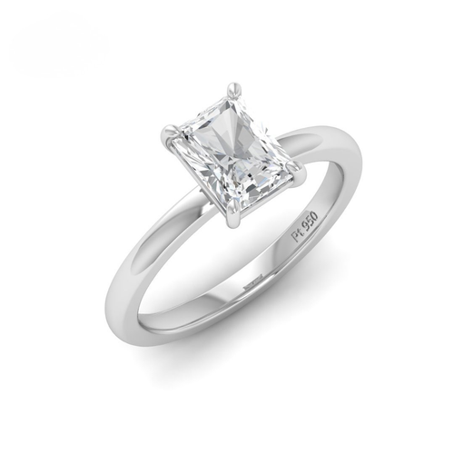 Load image 1 in gallery view. Anaya Solitaire Radiant Cut With Diamond Engagement Ring