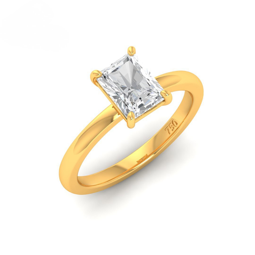 Load image 1 in gallery view. Anaya Solitaire Radiant Cut With Diamond Engagement Ring
