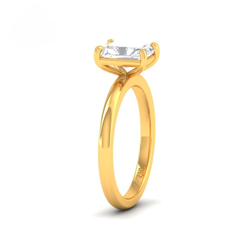 Load image 1 in gallery view. Anaya Solitaire Radiant Cut With Diamond Engagement Ring
