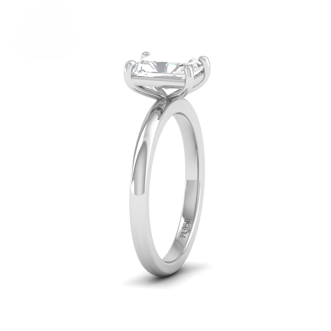Anaya Solitaire Radiant Cut With Diamond Engagement Ring