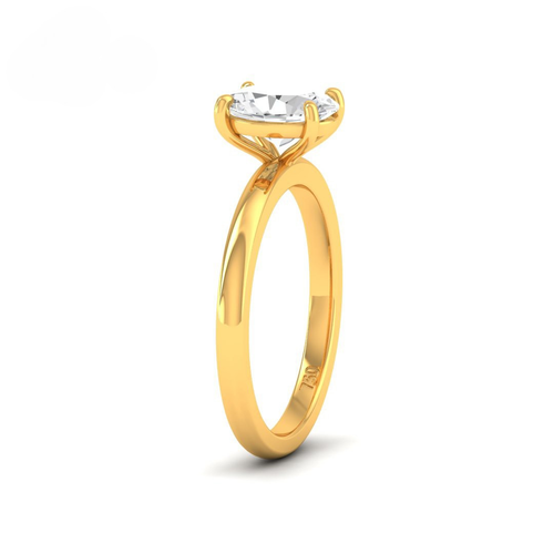 Load image 1 in gallery view. Anaya Solitaire Oval Cut With Diamond Engagement Ring