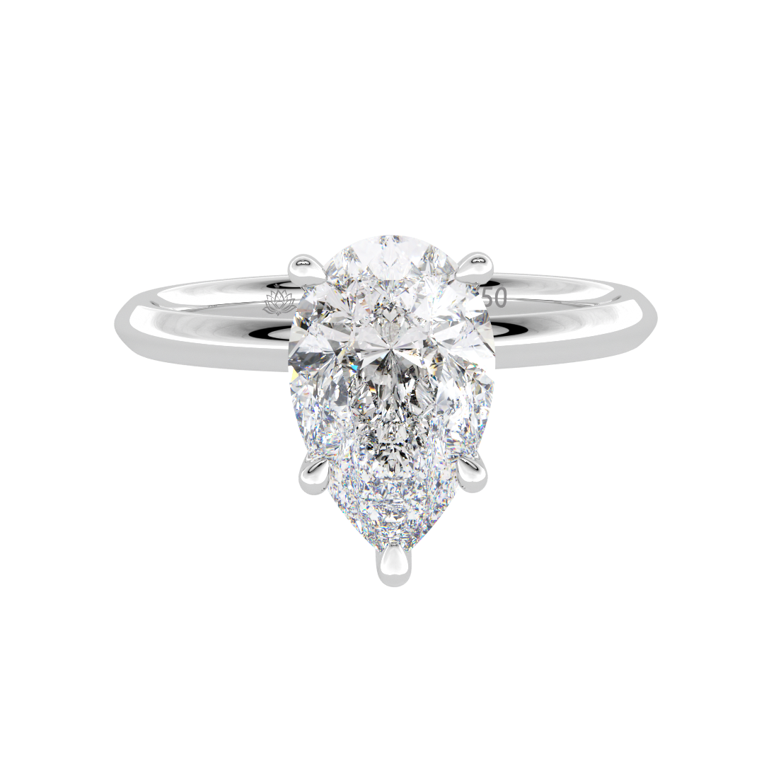 Denise Pear Solitaire Diamond Engagement Ring