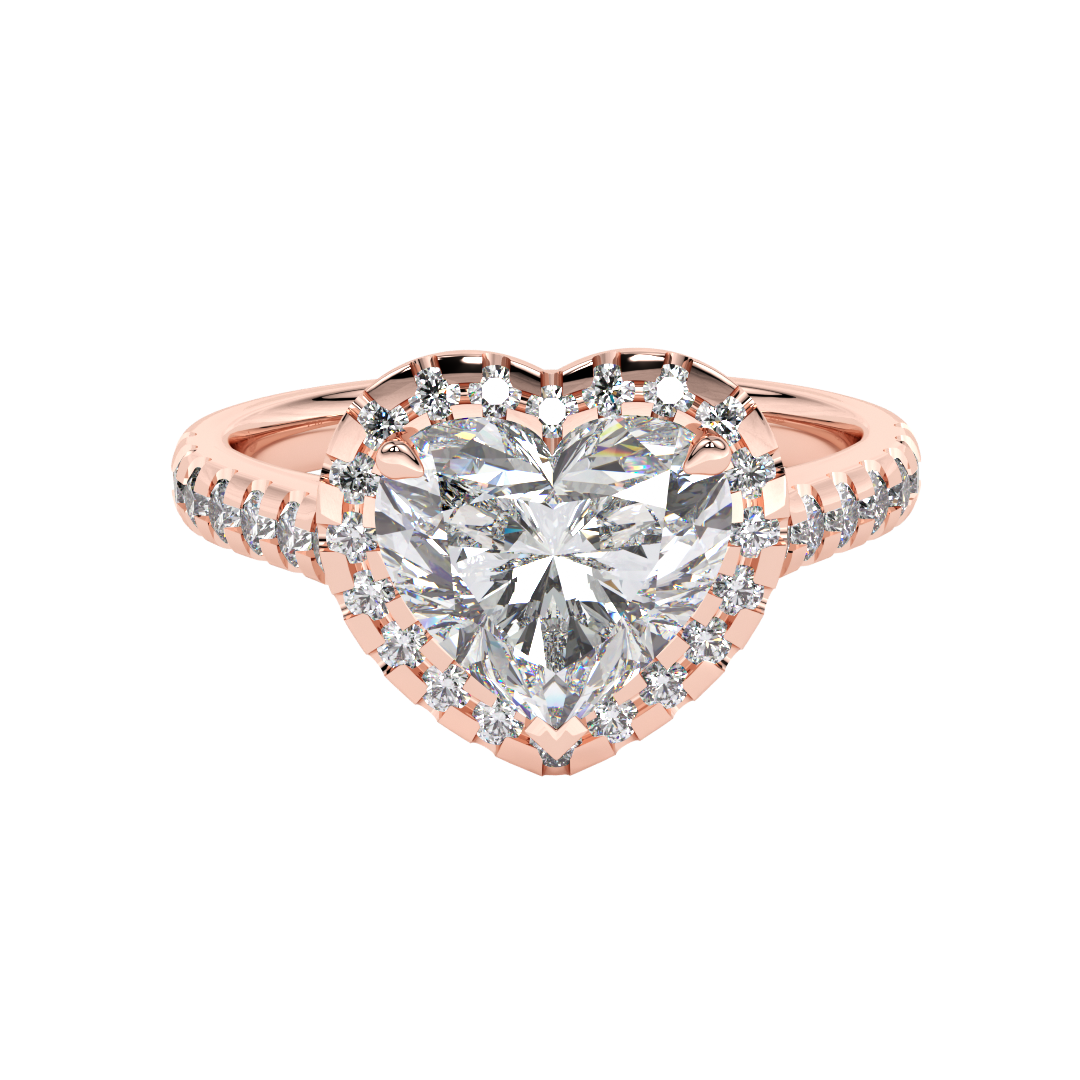 Brigitte Heart Shaped Diamond Engagement Ring