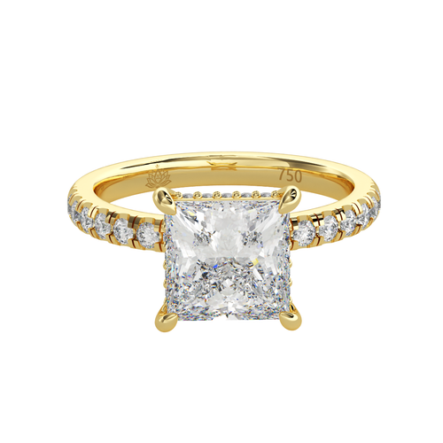 Load image 1 in gallery view. Aurelia Sovereign Princess Cut Solitaire Diamond Ring