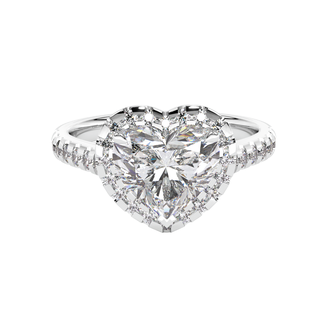 Brigitte Heart Shaped Diamond Engagement Ring