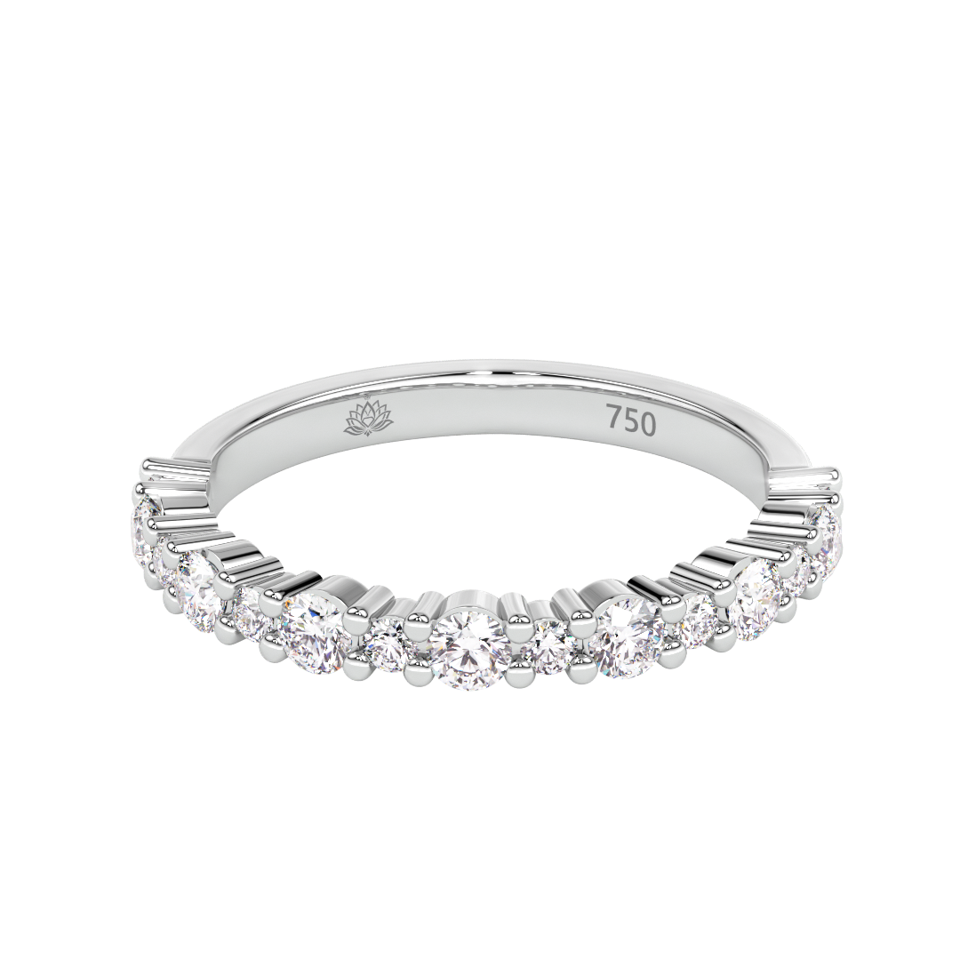 Luminara Round Brilliant Cut Diamond Wedding Band