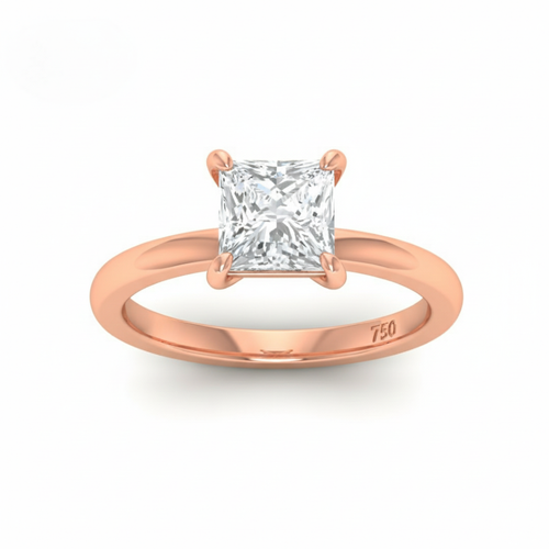 Load image 1 in gallery view. Anaya Solitaire Princess Cut With Diamond Engagement Ring
