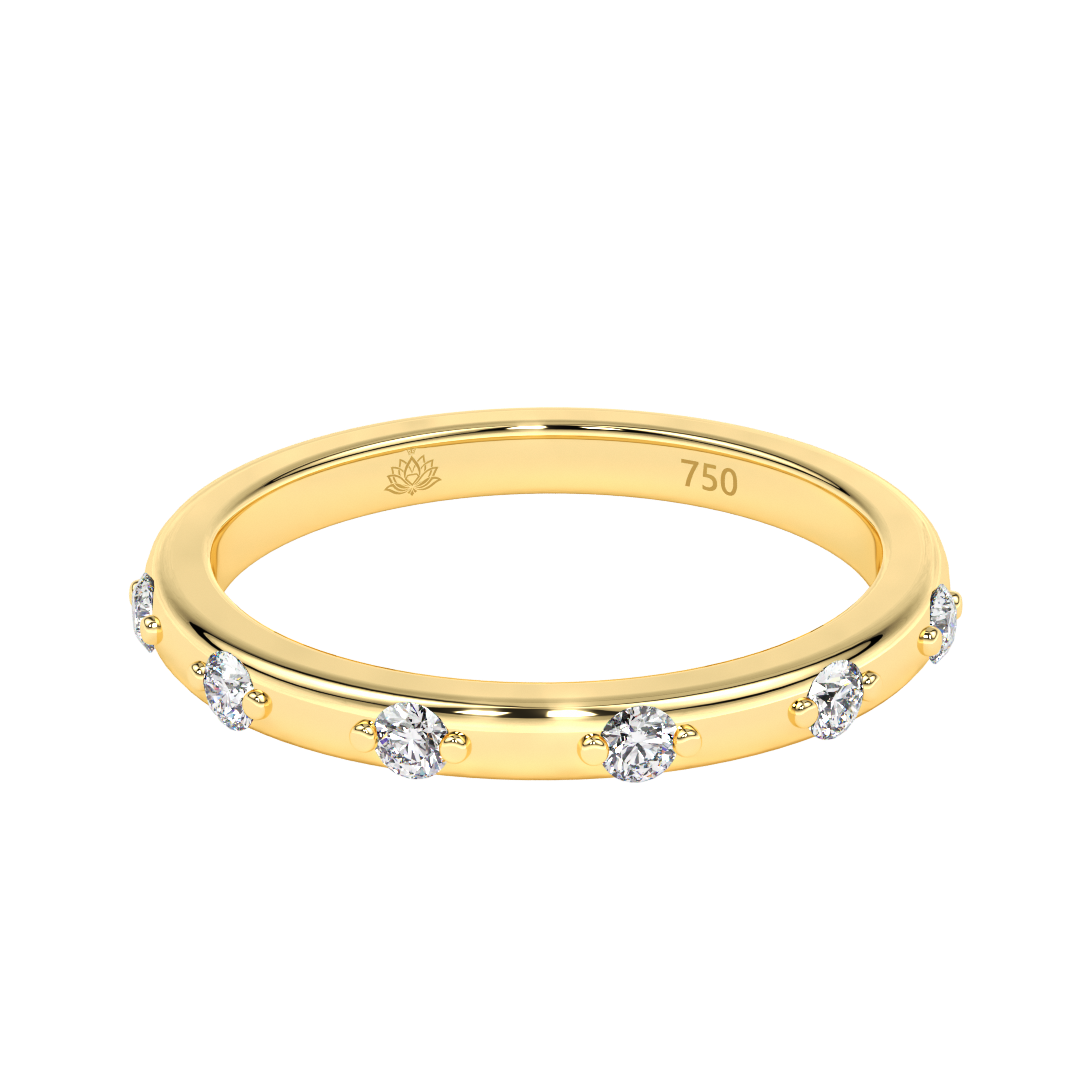 Serenity Round Spaced Diamond Band