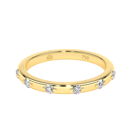 Load image 1 in gallery view. Serenity Round Spaced Diamond Band