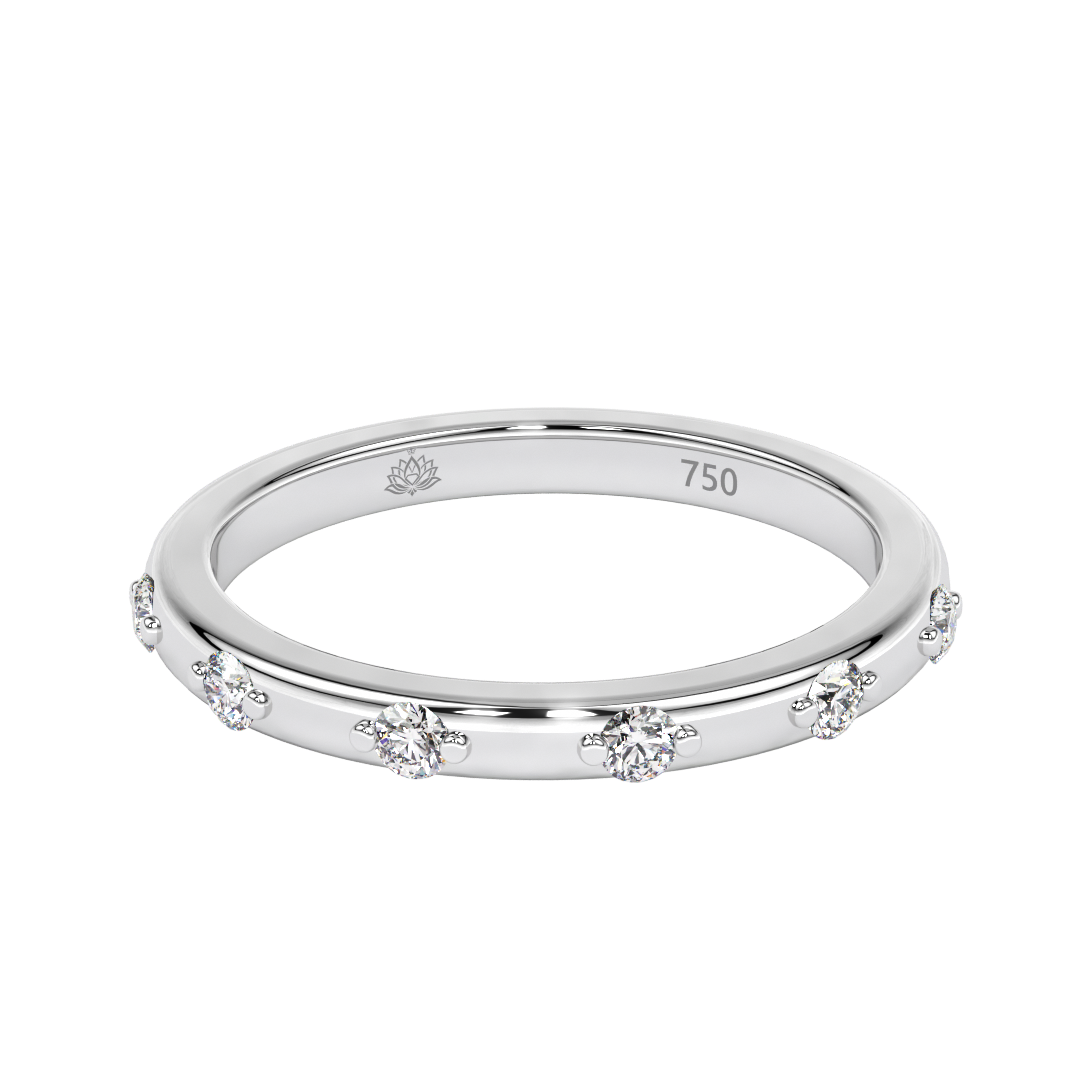 Serenity Round Spaced Diamond Band